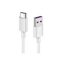 Reekin 5A SuperFast USB-A / USB-C opladningskabel - 1m - Hvid
